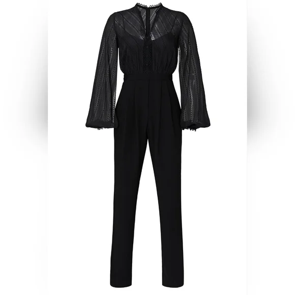 Three Floor Black Jumpsuit L 10 - Picture 3 of 16